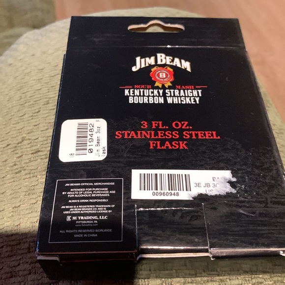 🇨🇦50% off🇨🇦Jim Beam 3oz Stainlesd Steel Flask New - Picture 3 of 6